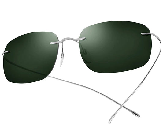 Titanium Rimless Polarized Sunglasses